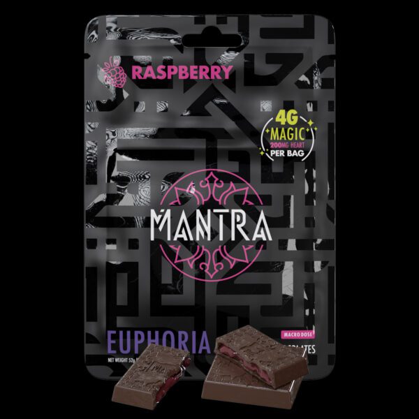 Euphoria mini chocolates in raspberry
